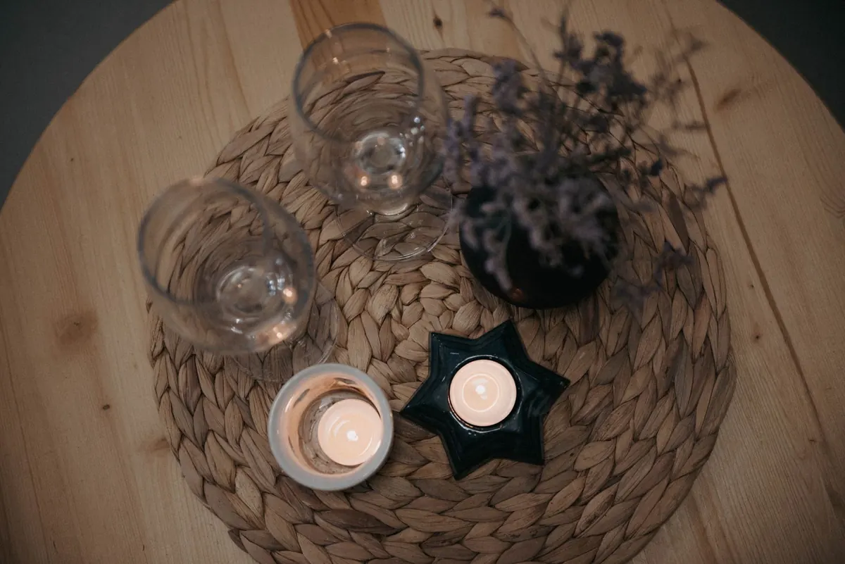 DIY Cozy Candle Holder Set from Thrifted Glassware